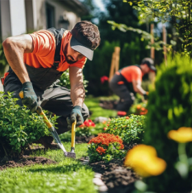 mulch worker with clippers